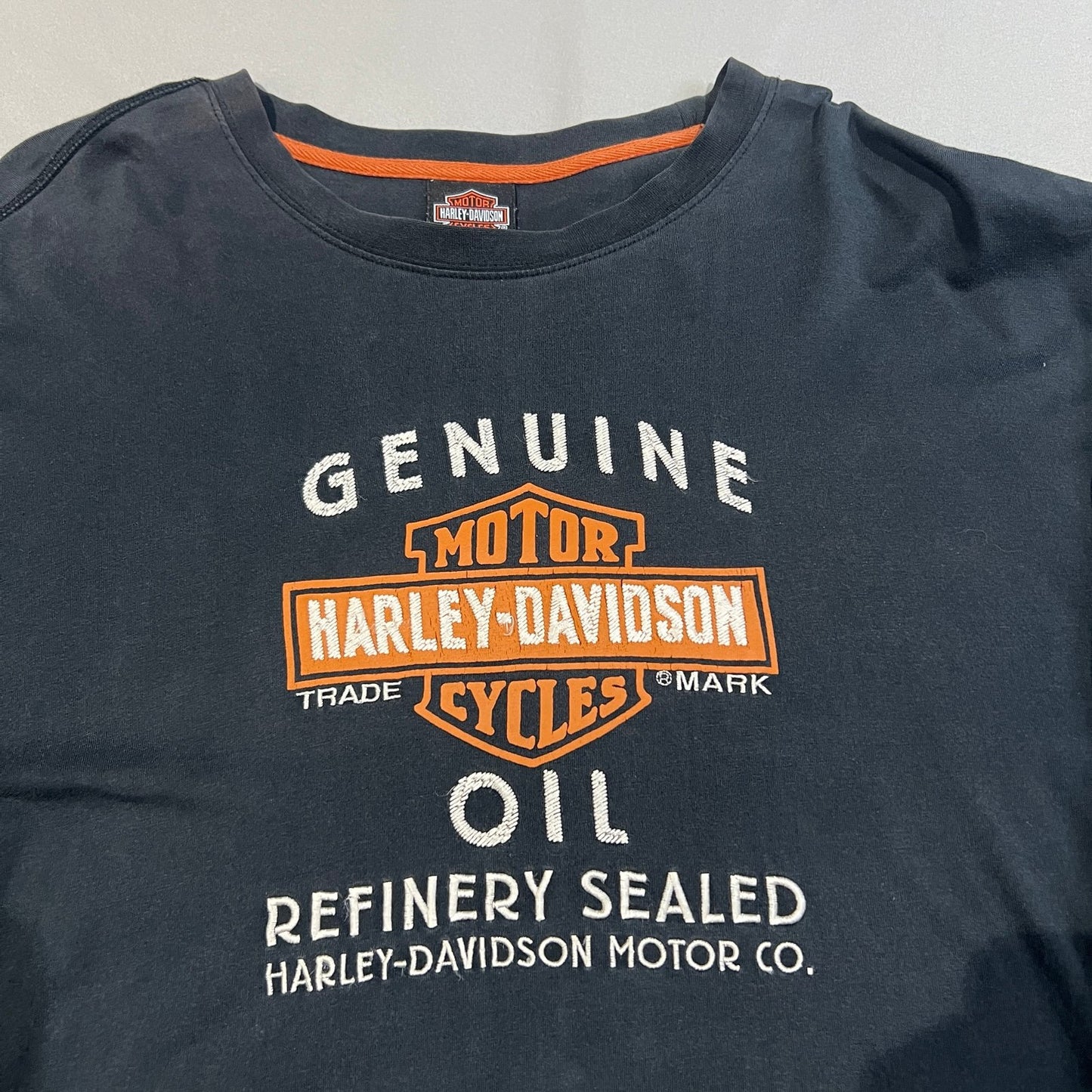 Harley Davidson Long Sleeve Shirt Mens 2XL XXL Genuine Oil Refinery Sealed Black