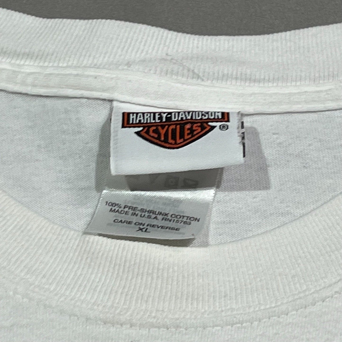 Harley Davidson Shirt Mens XL Short Sleeve White Peoria Motorcycle Biker