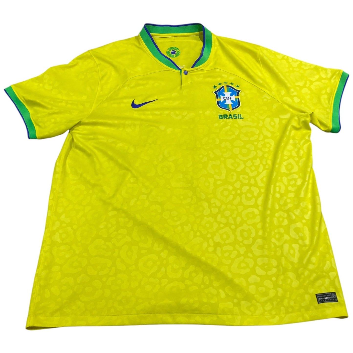 Brasil Soccer Jersey Mens 2XL XXL Nike Dri Fit Yellow Futbol CBF Yellow