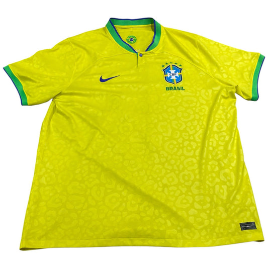 Brasil Soccer Jersey Mens 2XL XXL Nike Dri Fit Yellow Futbol CBF Yellow