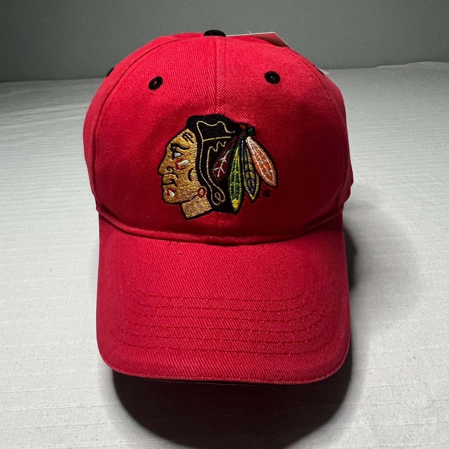 Vintage Chicago Blackhawks Snapback Hat Red Pro Gear Kick 10 NHL Dad Bud Light