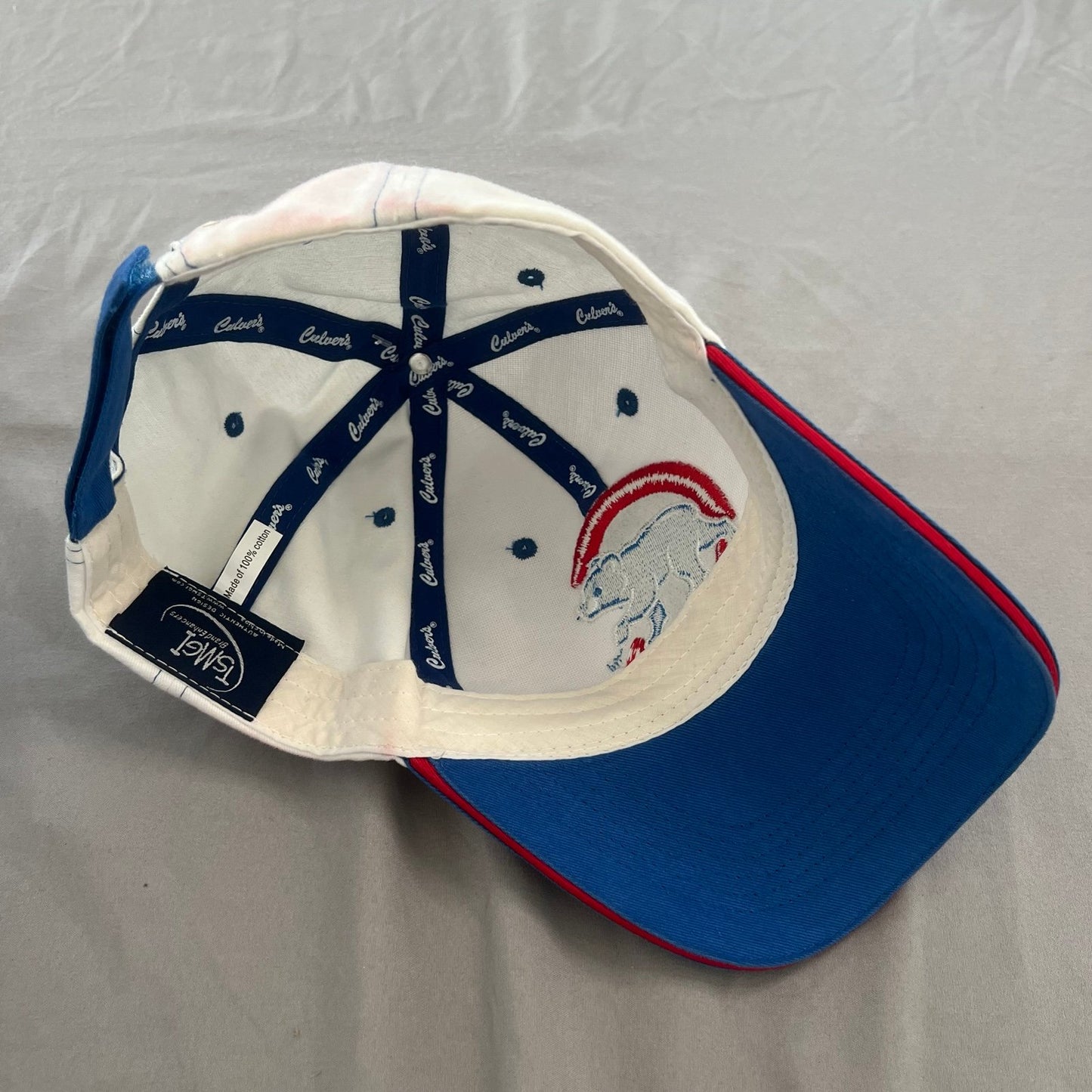 Chicago Cubs Hat Strapback MLB White Blue Adjustable Culvers Cap Baseball