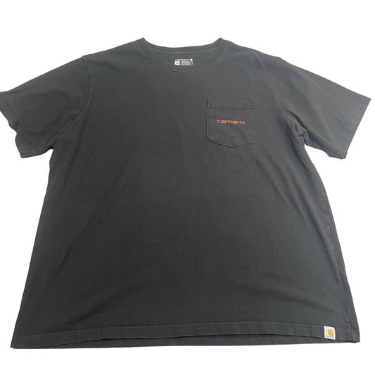 Carhartt Shirt Mens 2XL XXL Black Short Sleeve Pocket Tee