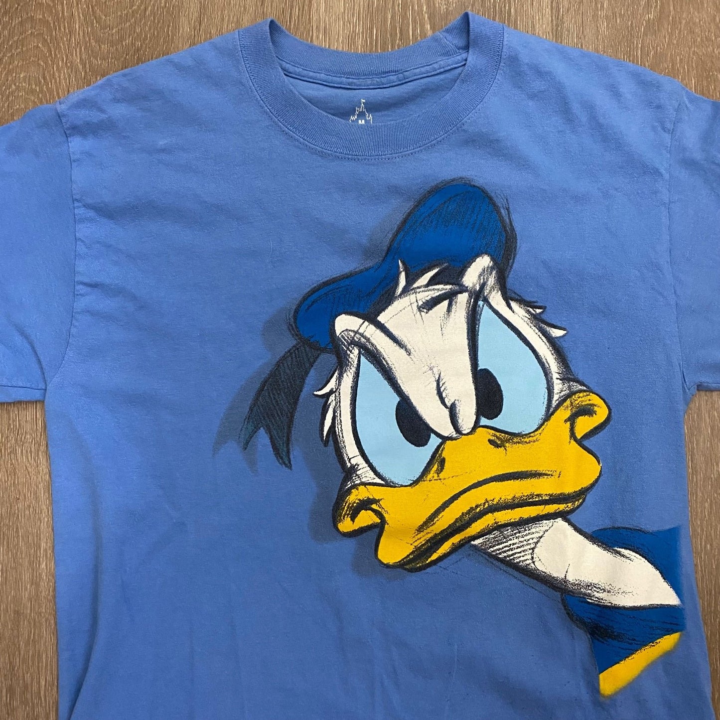 Disney Daffy Duck Double-Sided Graphic Shirt Men's Medium Blue