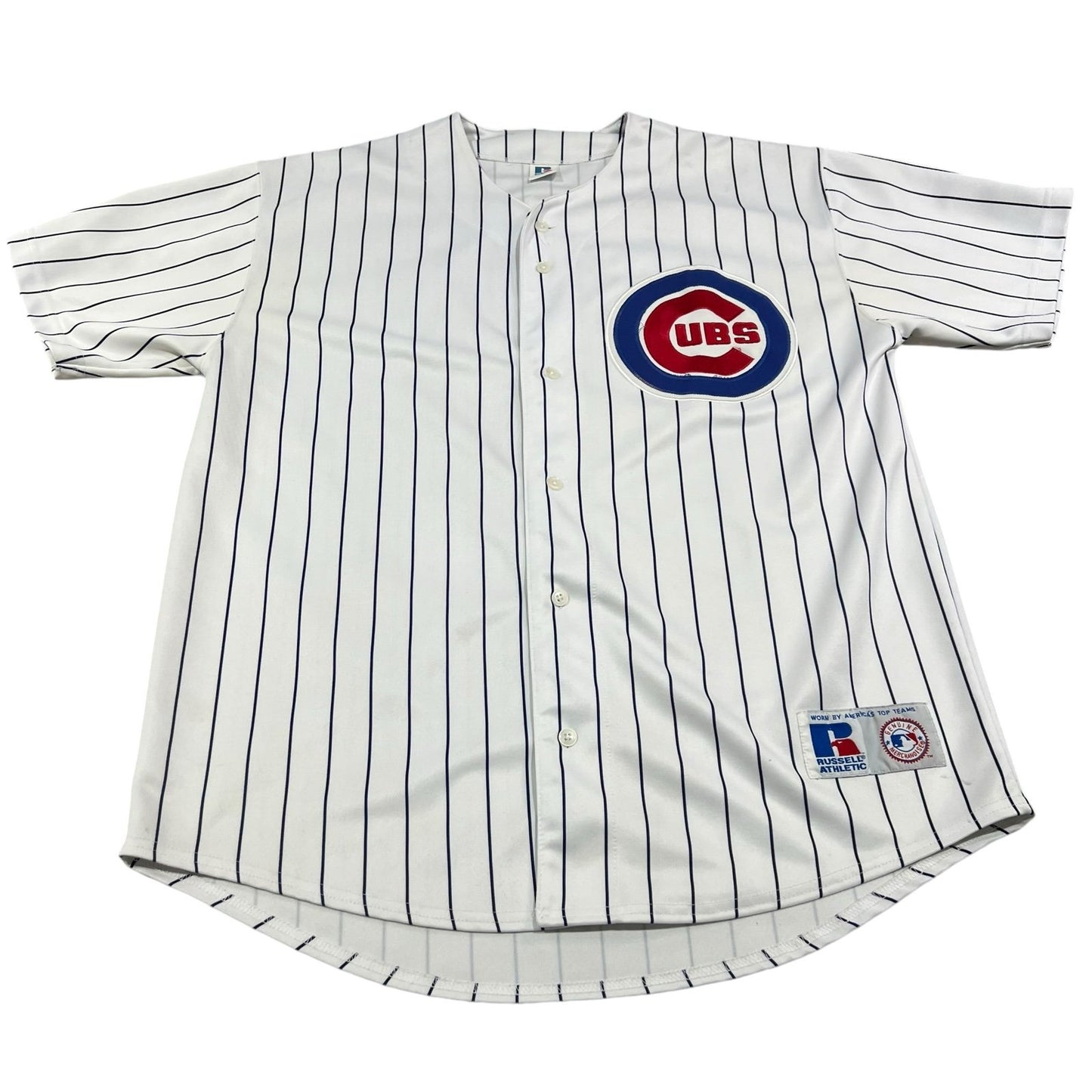 Vintage Chicago Cubs Jersey Mens XL Russell Athletic Blank No Name Stitch Sewn