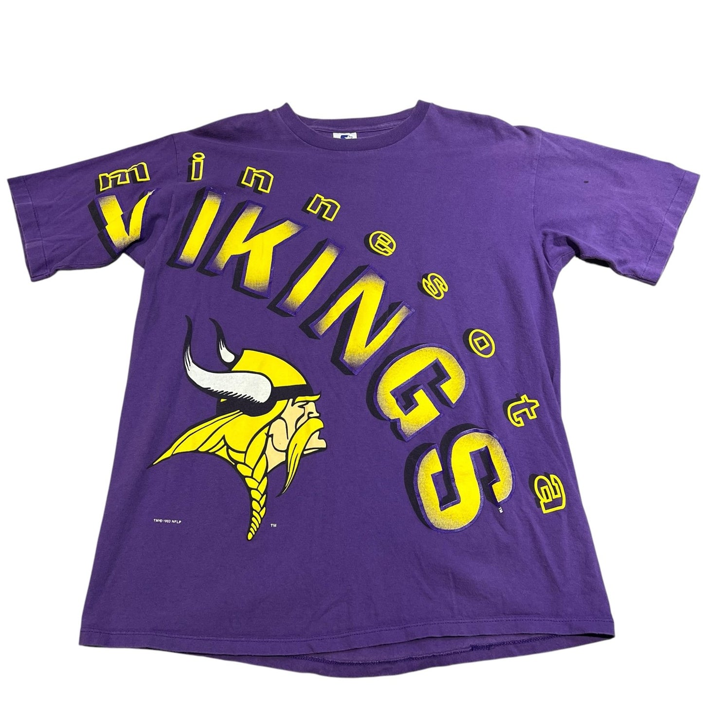 Vintage 1993 Minesotta Vikings STARTER Shirt Mens large NFL Short Sleeve