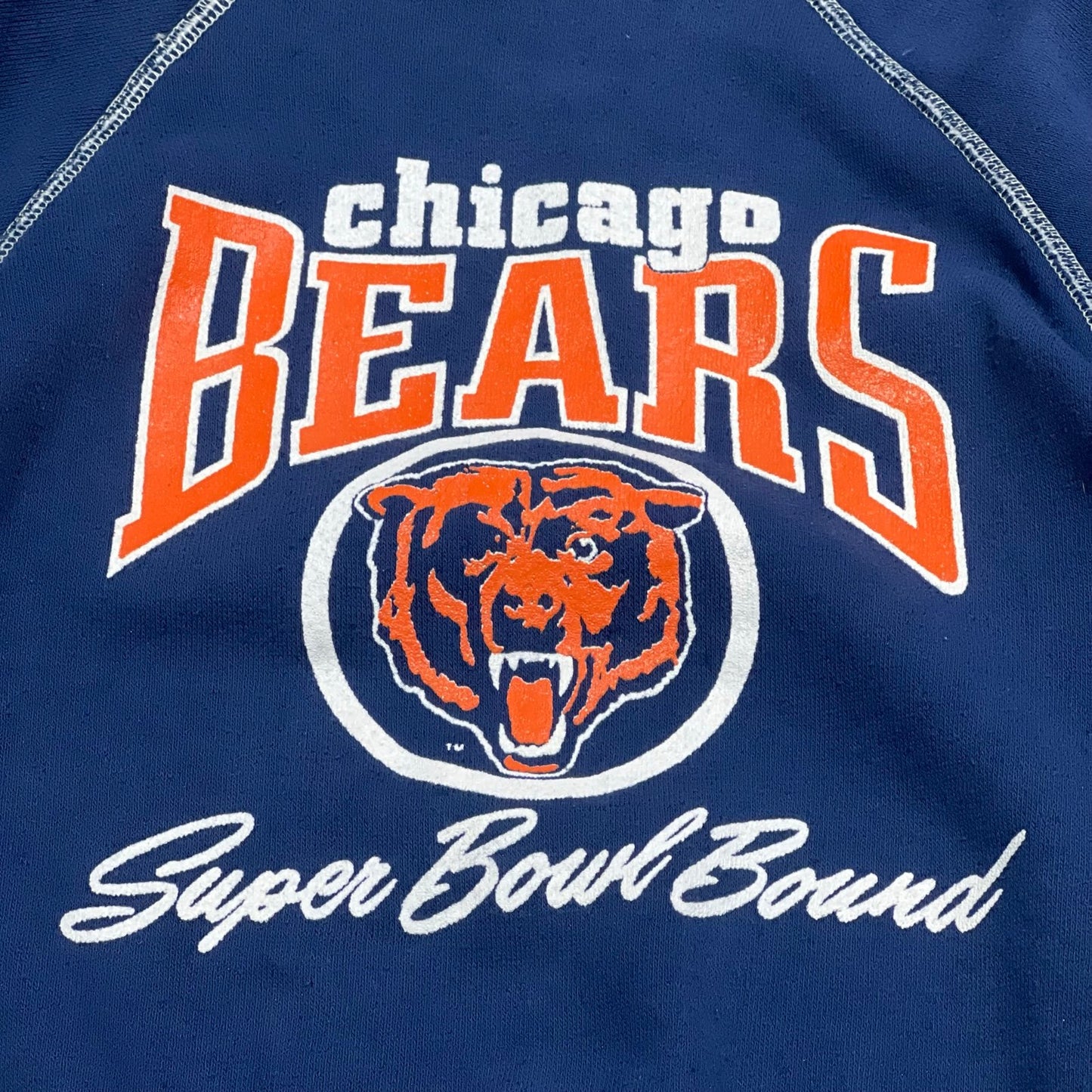 Vintage 80's Chicago Bears Super Bowl Bound Long Sleeve Shirt Womans XS Logo 7