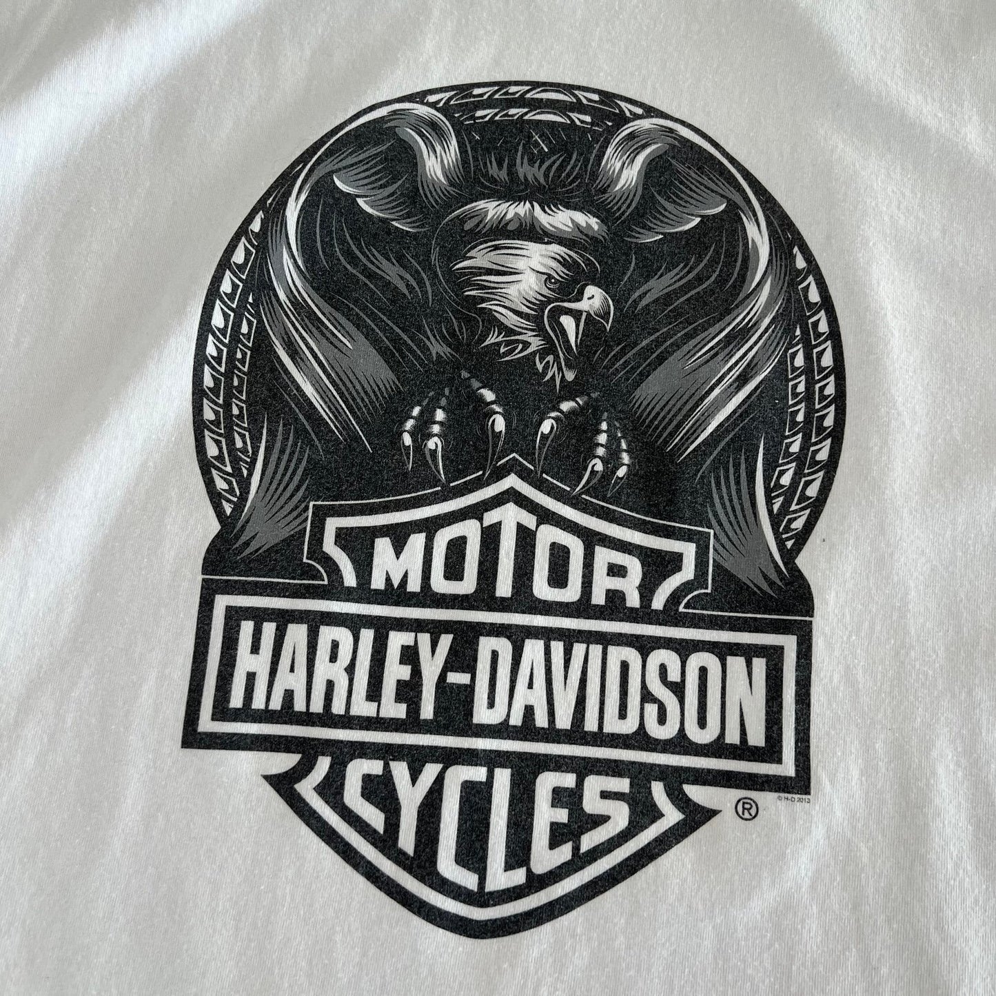 Harley Davidson Shirt Mens XL Madison White Short Sleeve Motorcycle Biker