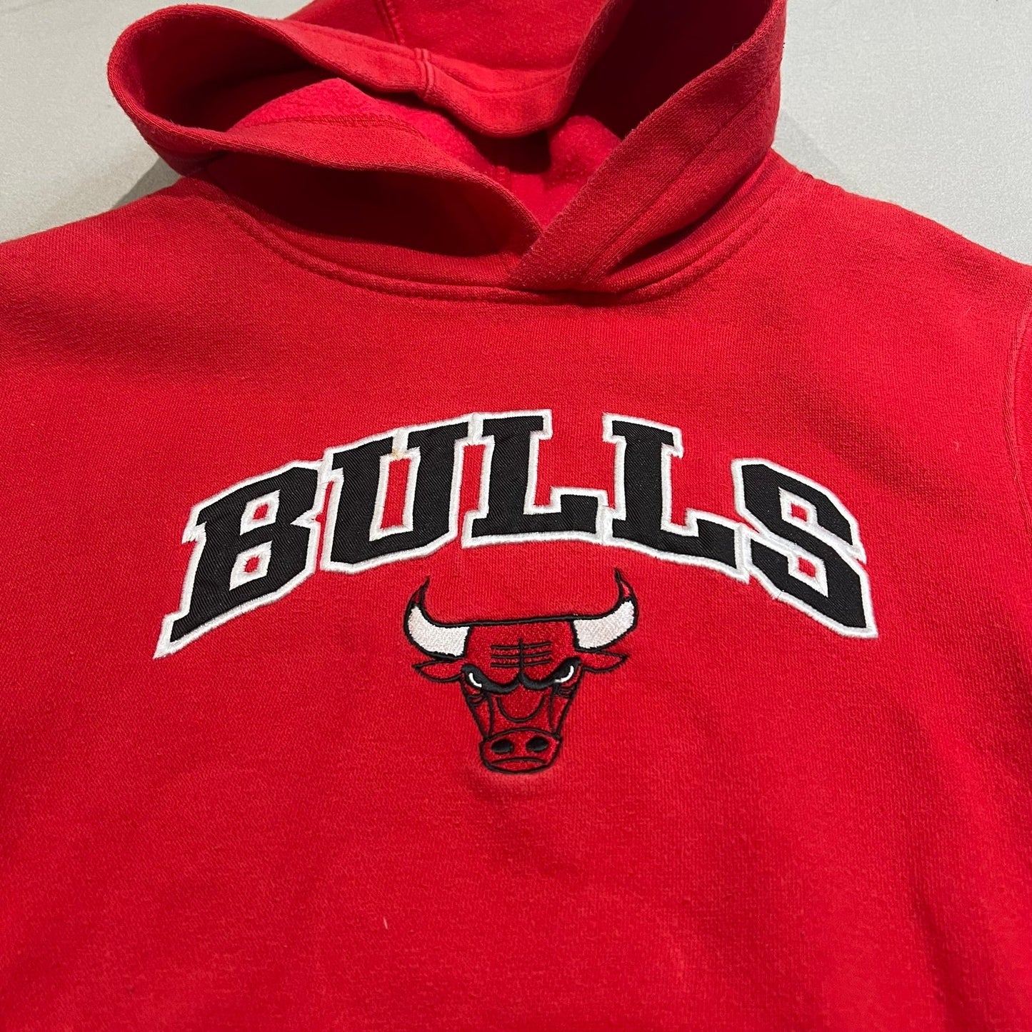 Chicago Bulls Hoodie Kids Youth Small Embroidered Sweat Shirt Red NBA