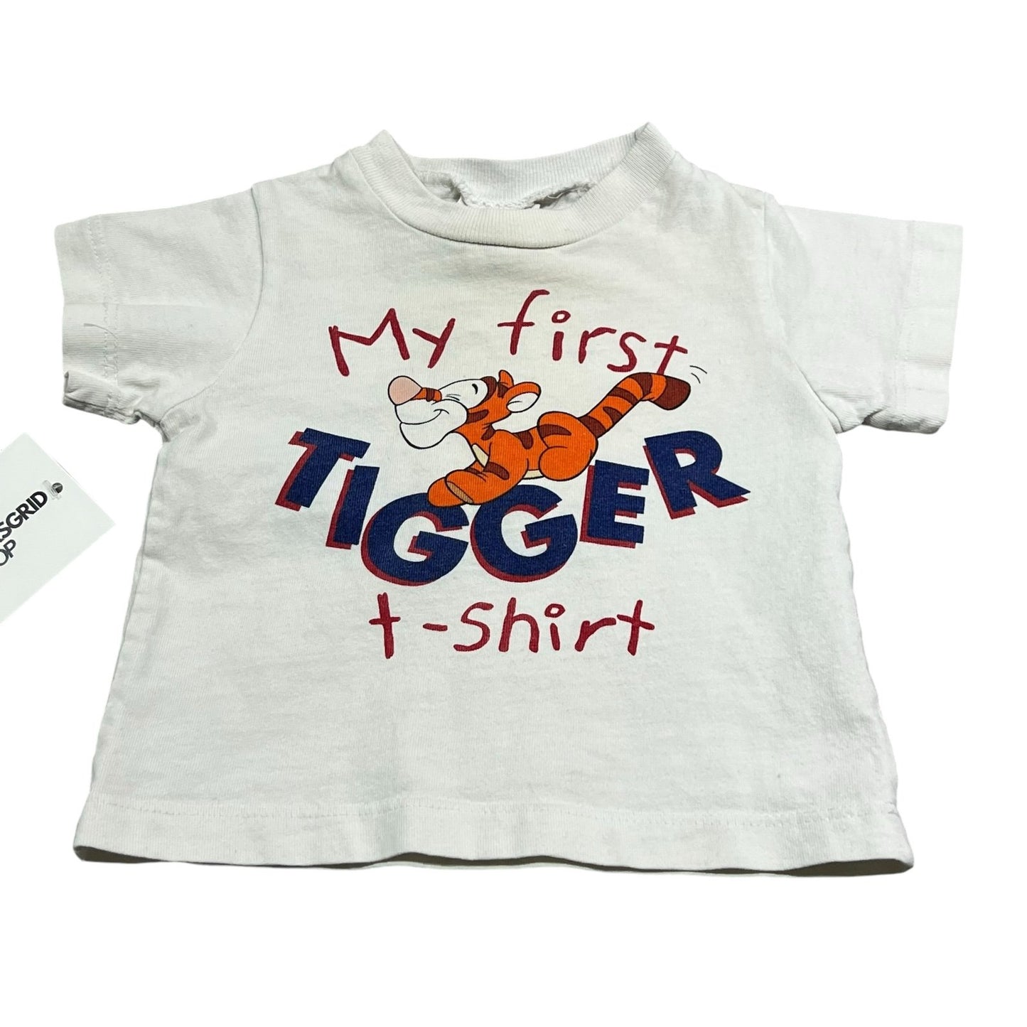 Vintage My First Tigger T-Shirt Disney Kids Toddler 3-6 Months White