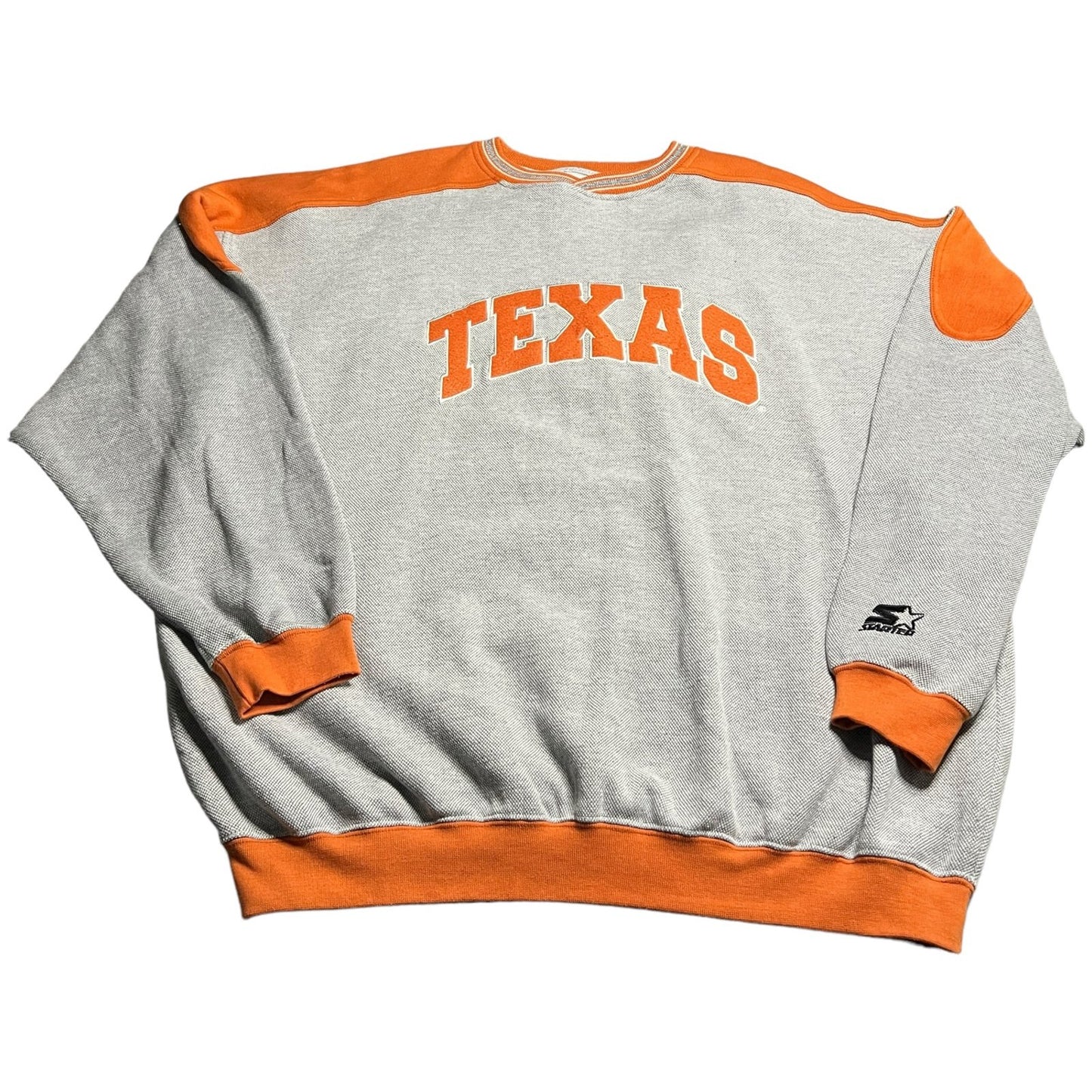 Vintage University of Texas Crewneck Sweater Mens 2XL XXL STARTER NCAA Gray