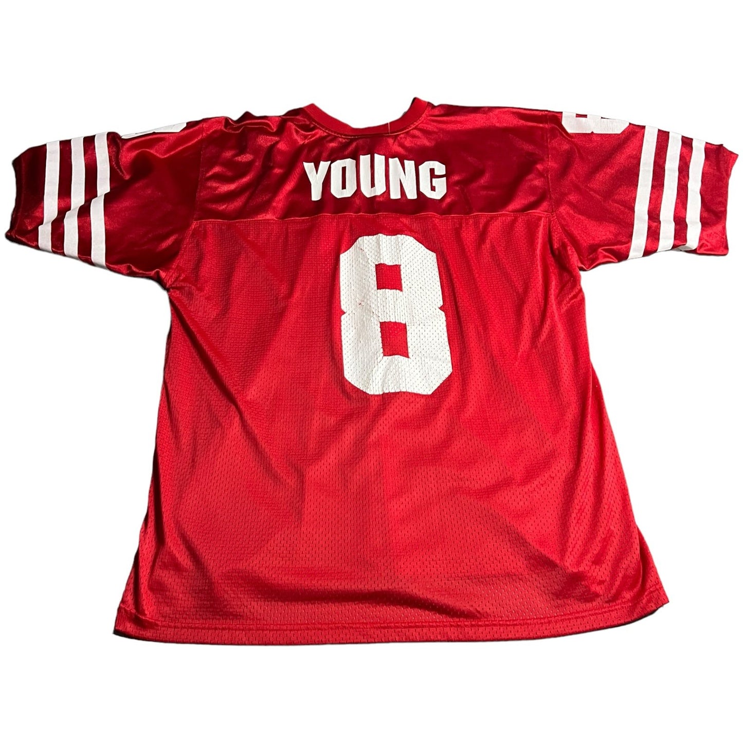 Vintage Steve Young Jersey Mens XL Apex One #8 San Francisco 49ers NFL Red