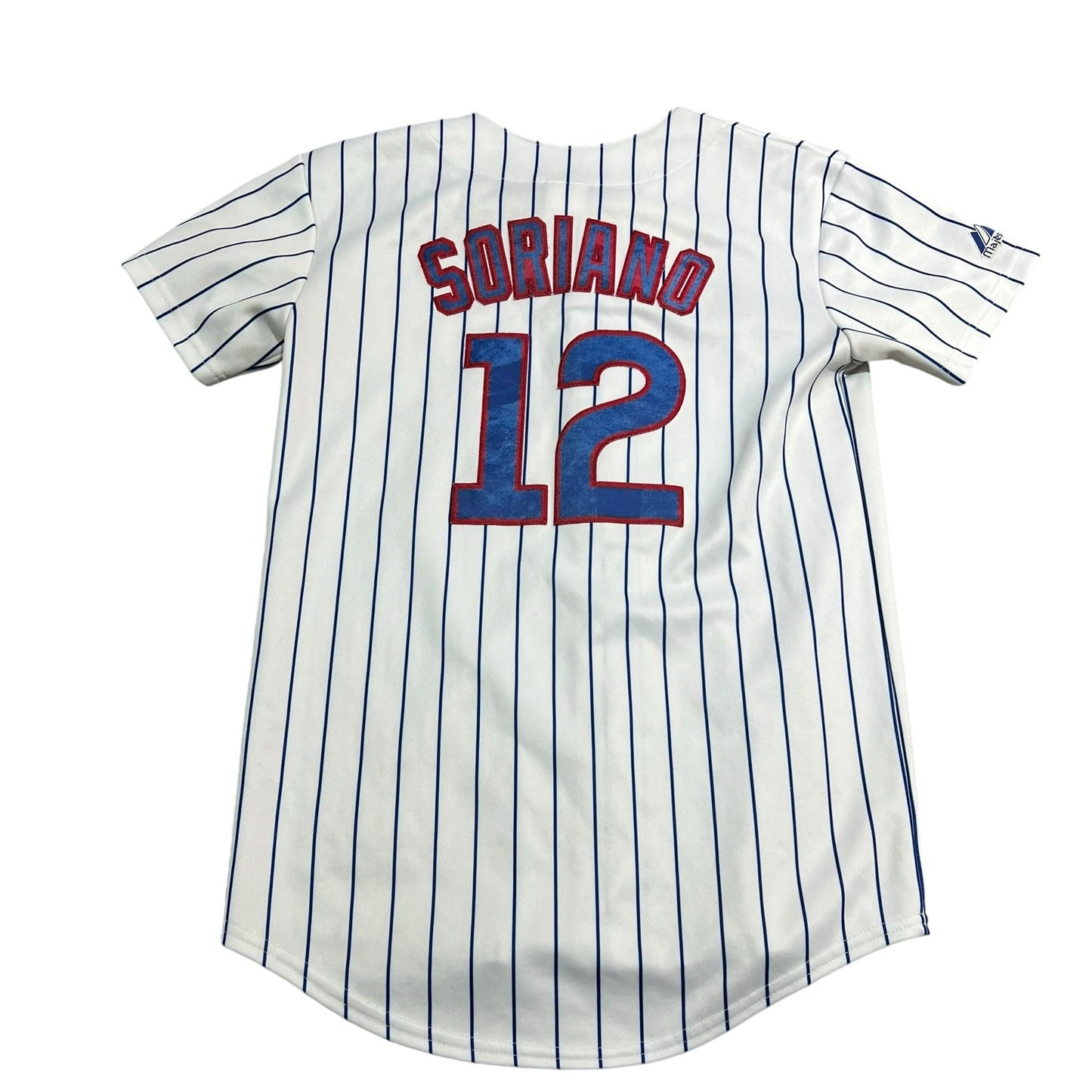 Alfonso Soriano Chicago Cubs Jersey Womans Small #12 Majestic MLB White Stitch