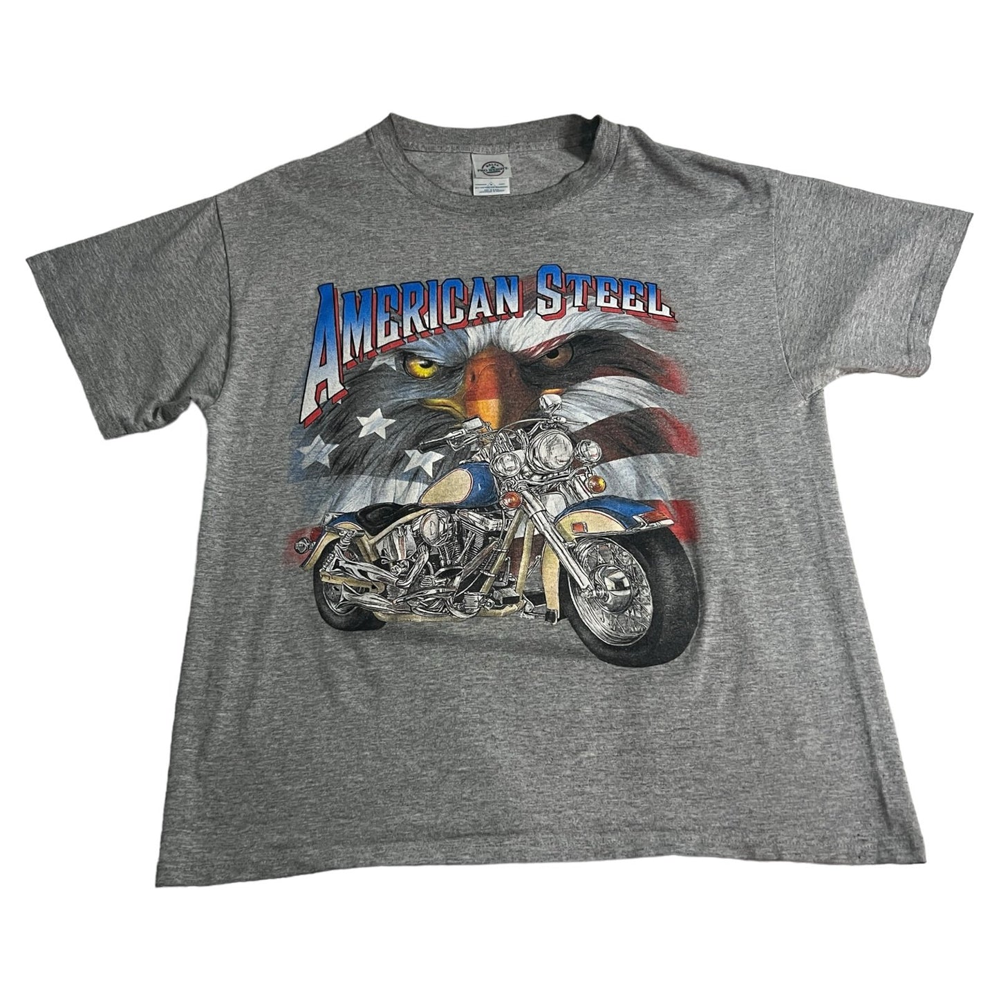 STURGIS Motorcycle Shirt Mens Medium South Dakota Gray Short Sleeve Eagle USA