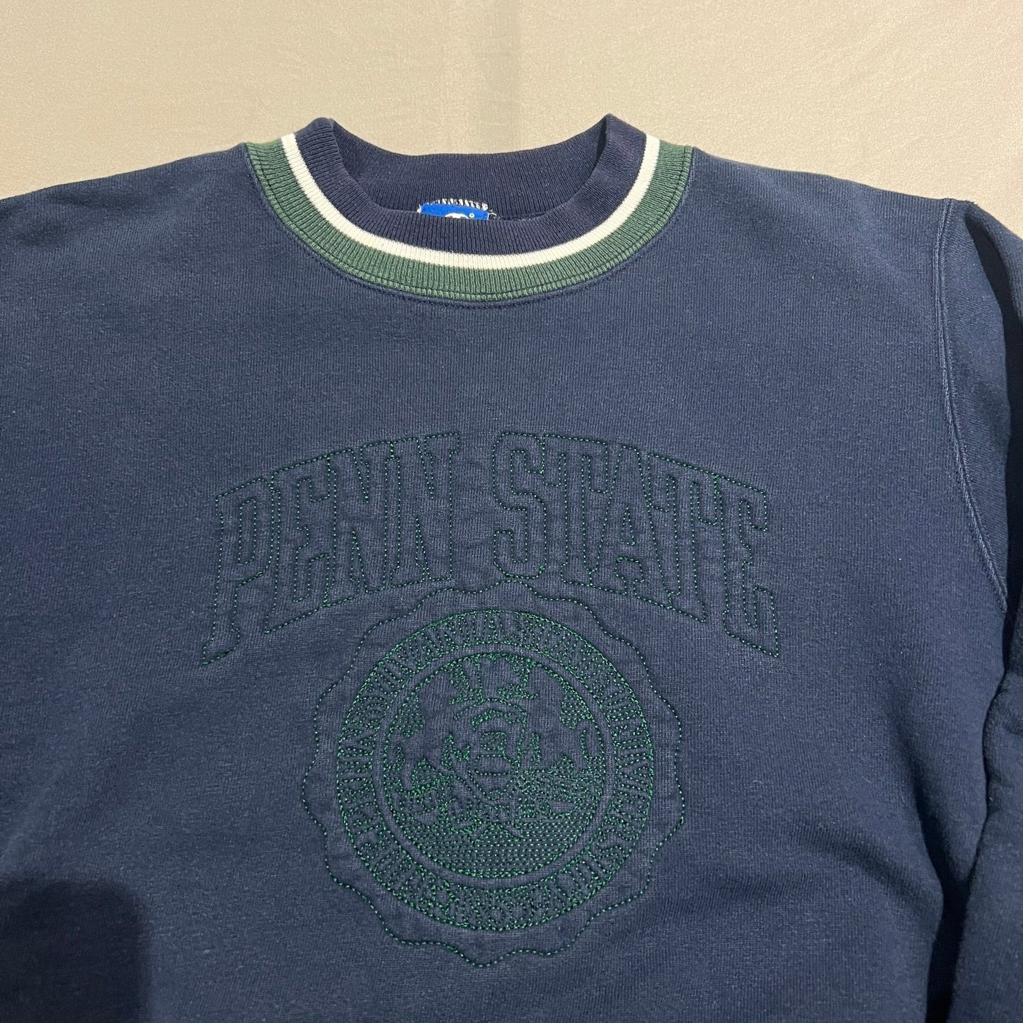 Vintage 90's Penn State Champion Mens Large Sweater Embroidered Blue College