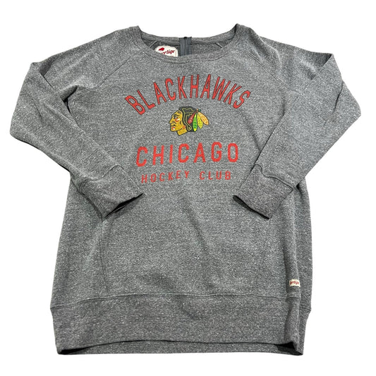 Chicago Blackhawks Long Sleeve Shirt Womans Large Sportige NHL Gray