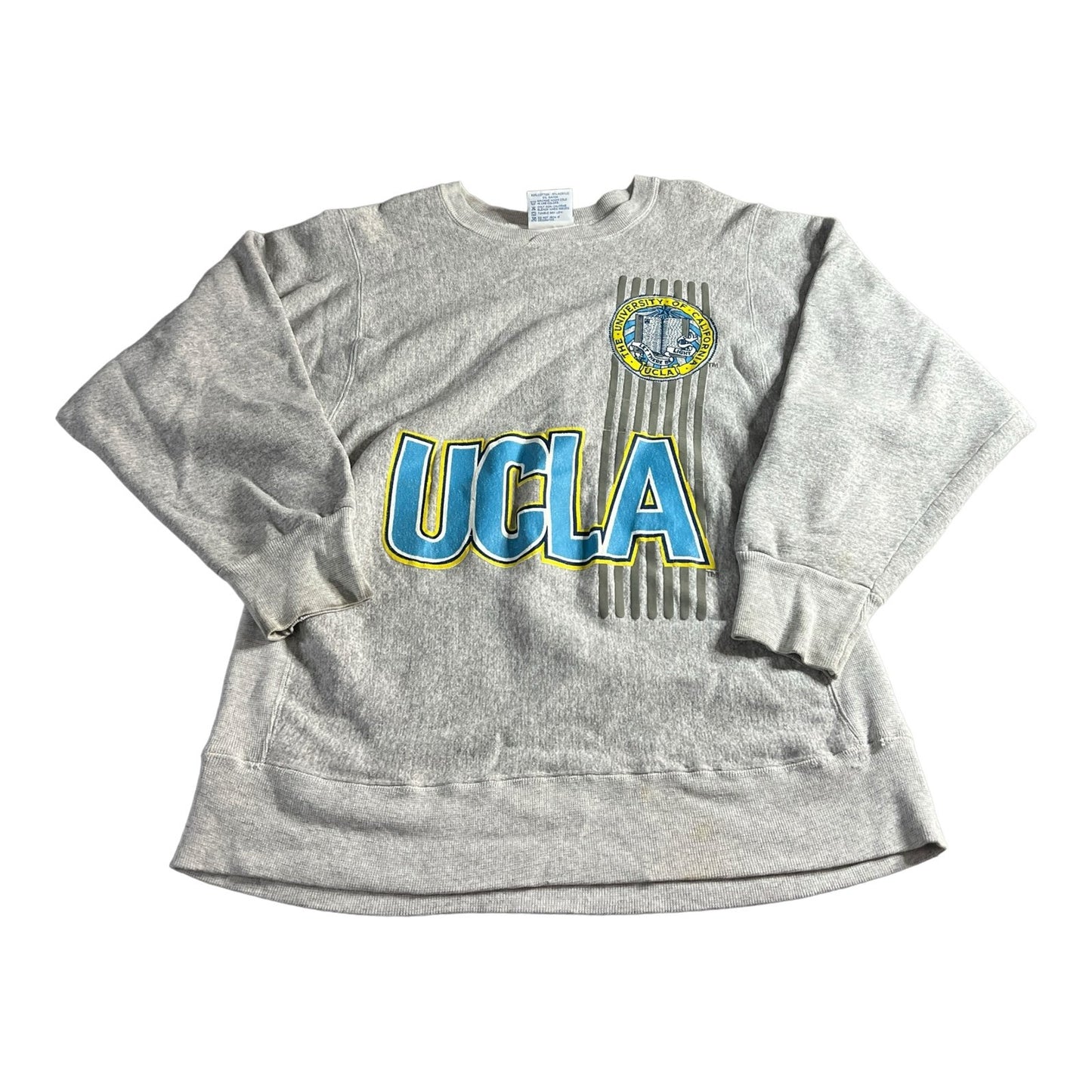 Vintage UCLA Sweater Crewneck Womans Large Hanes Beefy Heather Gray NCAA