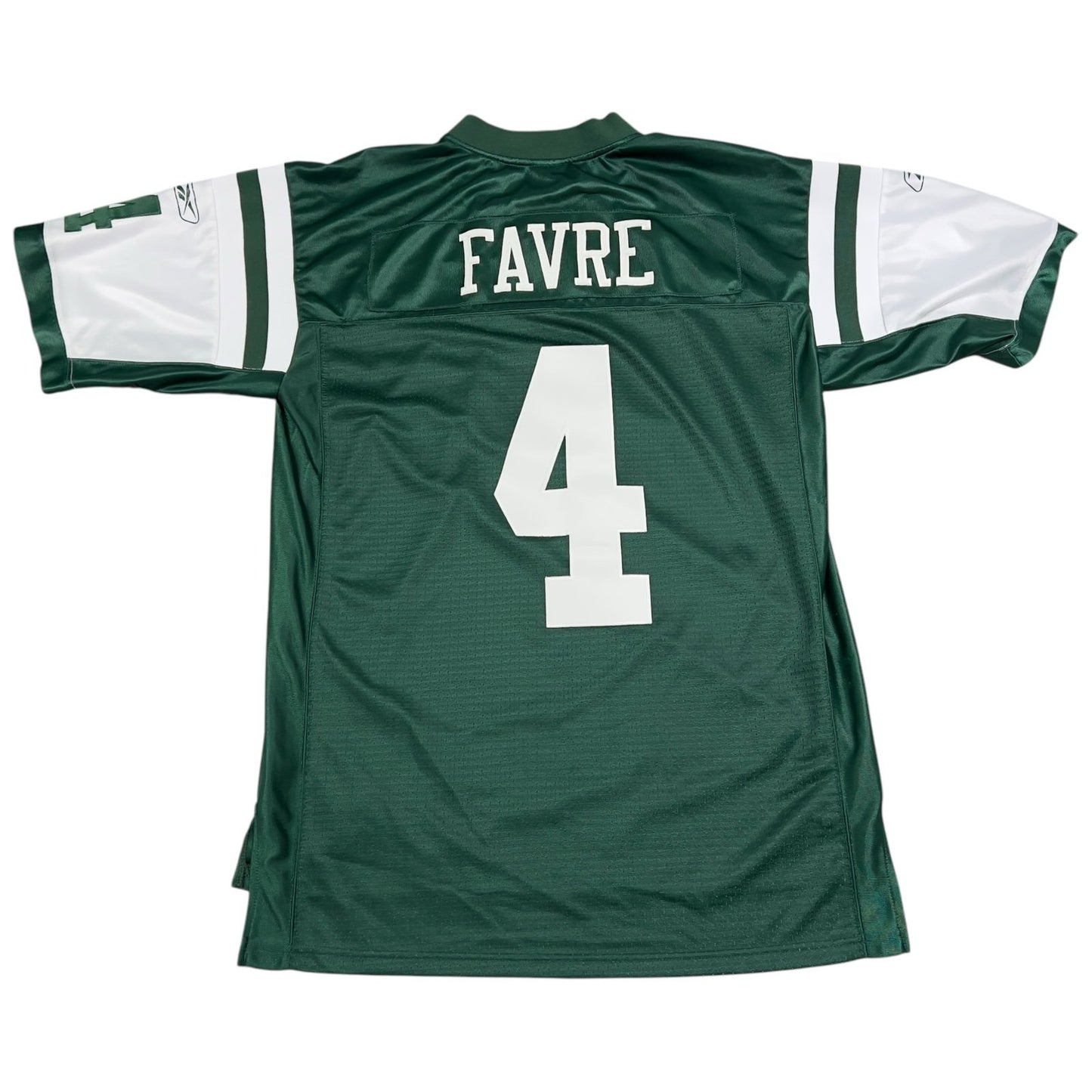 Brett Favre New York Jets NFL Jersey Mens Large Green Length +2 #4 Reebok