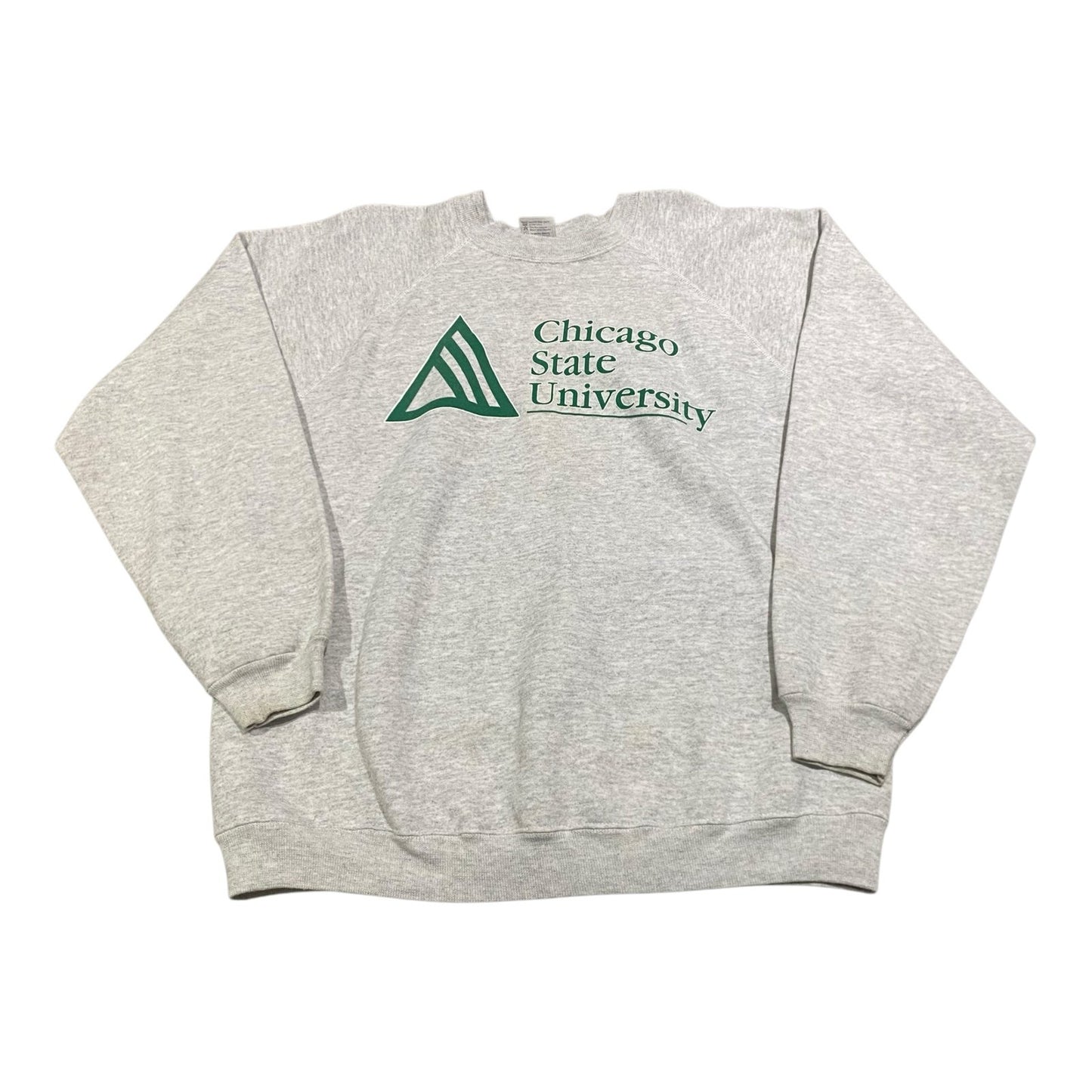 Vintage 90's Chicago State University Crewneck Sweater Womans 2XL XXL Gray