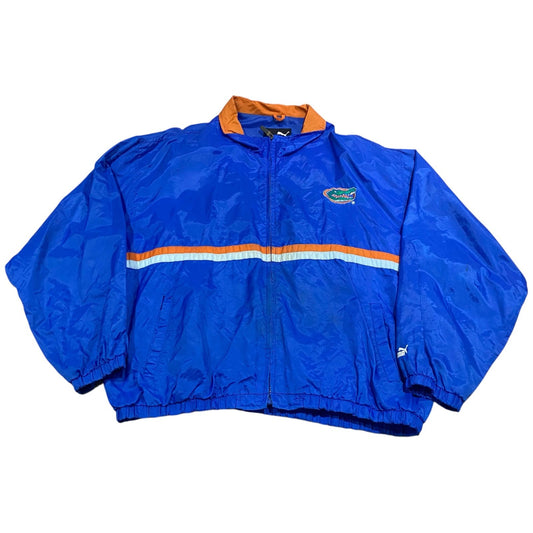 Florida Gators Windbreaker Jacket Mens 2XL XXL Puma Coat Full Zip Blue Orange