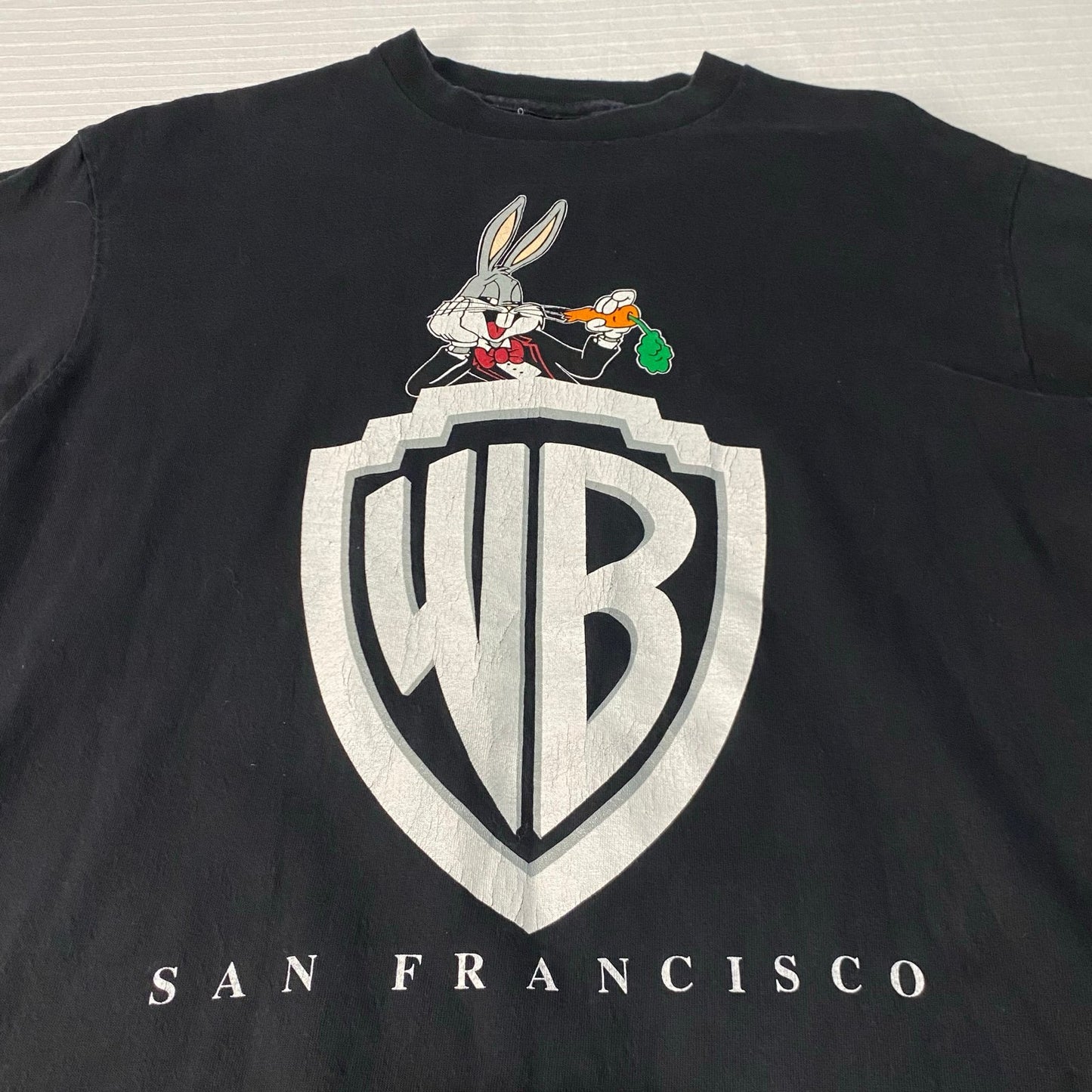 Vintage Bugs Bunny Warner Brothers Shirt Mens Small San Francisco Black