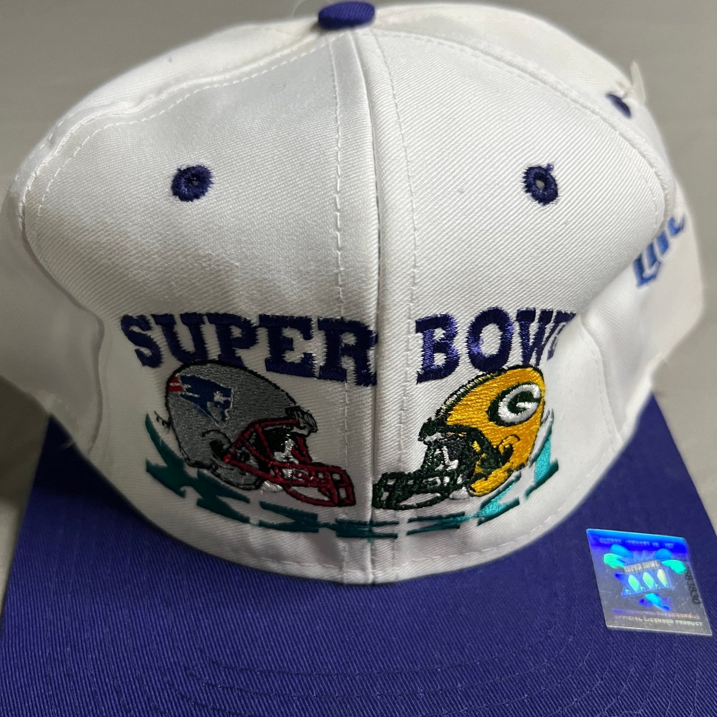 NWT Vintage Super Bowl XXXI Green Bay Packers vs Patriots Snapback Hat NFL