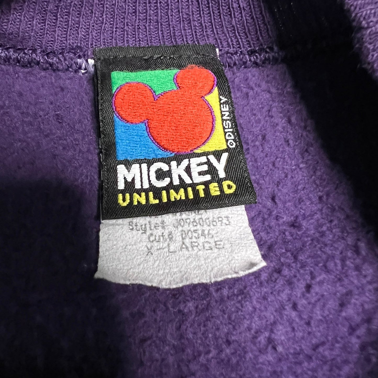 Vintage Disney Crewneck Mickey Mouse Pluto Womans XL 90's Purple