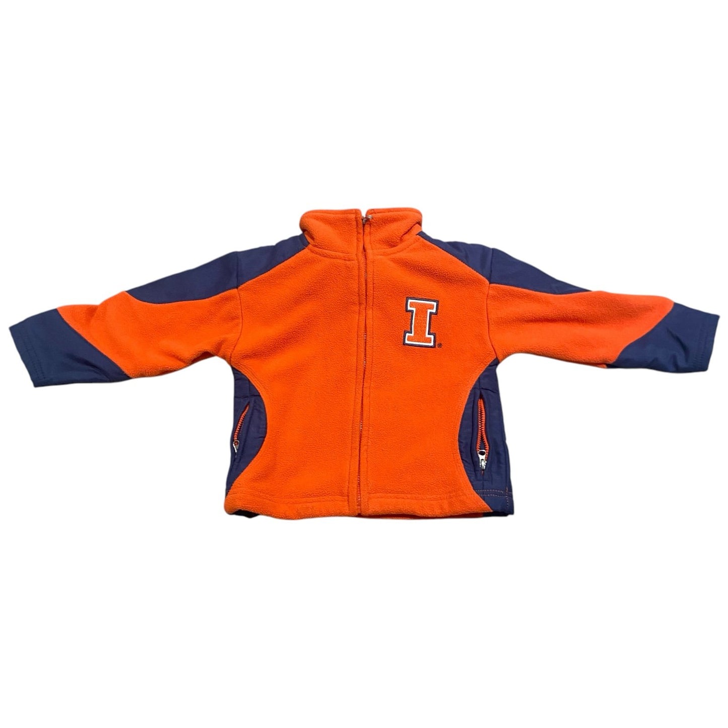 Vintage University of Illinois Kids Toddler 2T Fleece Jacket Logo Athletic