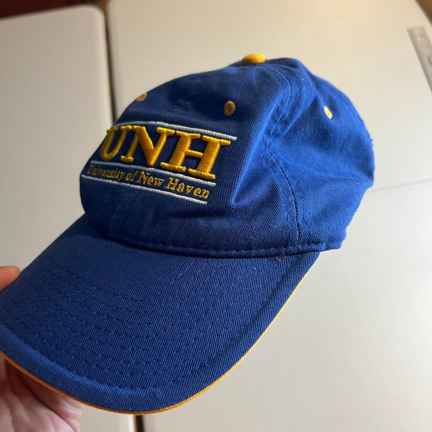 University of New Haven Hat The Game Strapback NCAA College Cap Blue Yellow