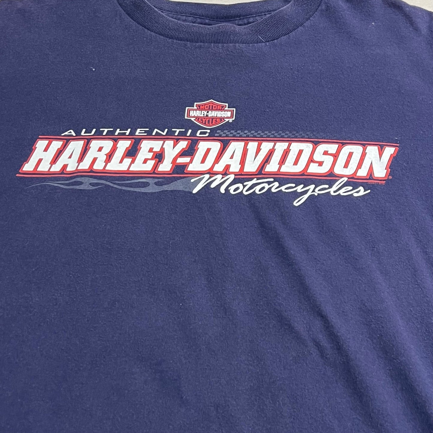 Harley Davidson Shirt Mens Large Short Sleeve Blue Duluth Motorcycle Biker