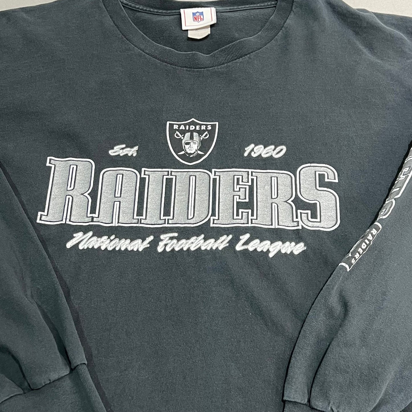 Oakland Raiders Long Sleeve Shirt Mens XL Long Sleeve NFL Black