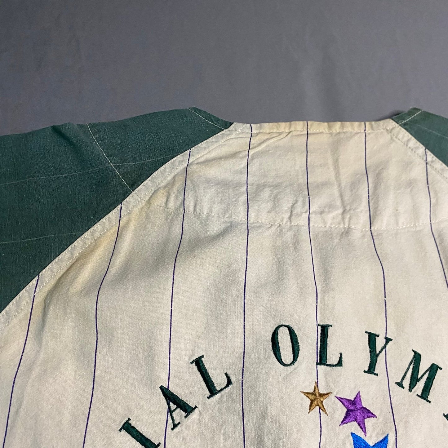 Vintage 1996 Olympics Baseball Jersey Mens Large Atlanta Centennial Games