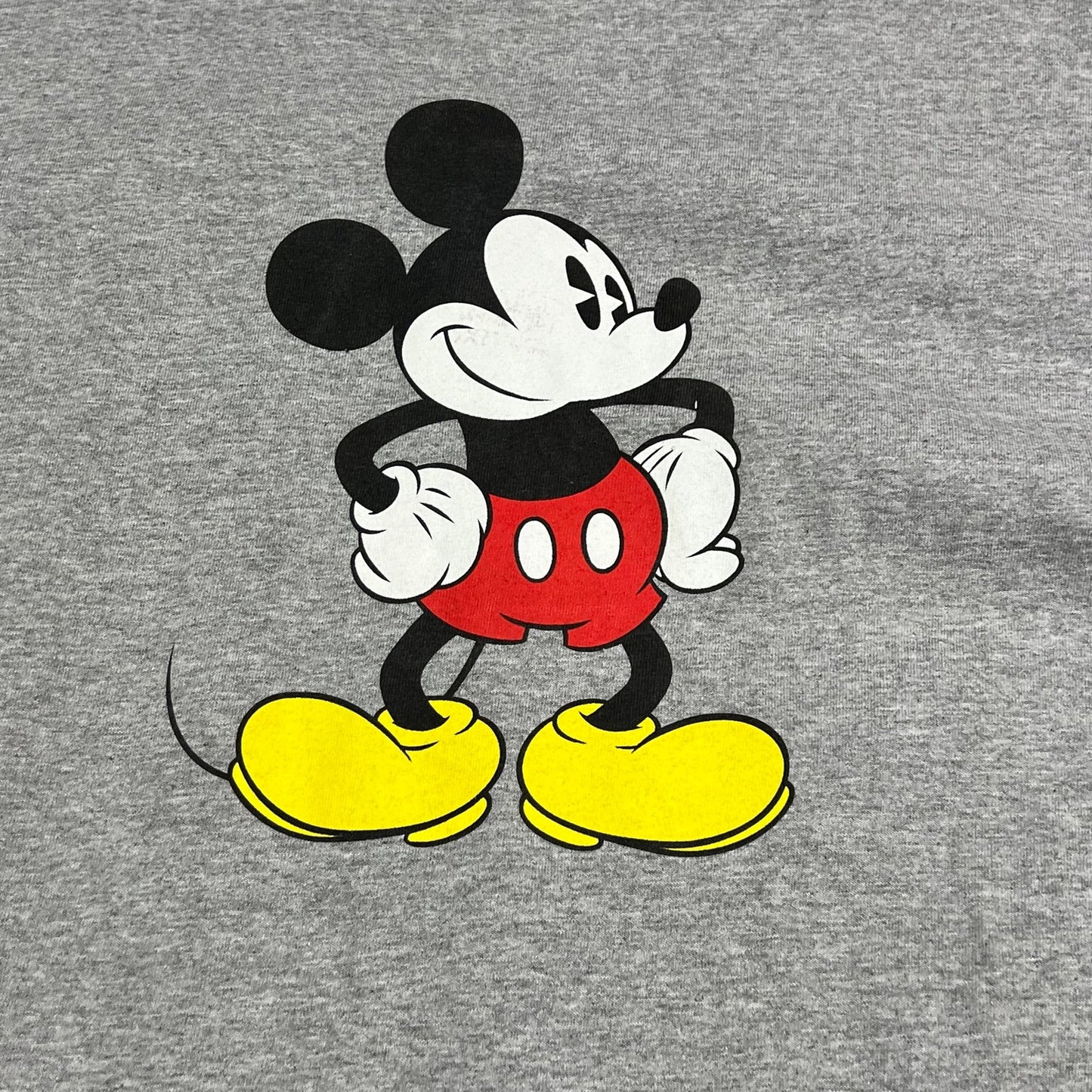 Mickey Mouse Shirt Womans 2XL XXL Gray Short Sleeve Disney Ringer