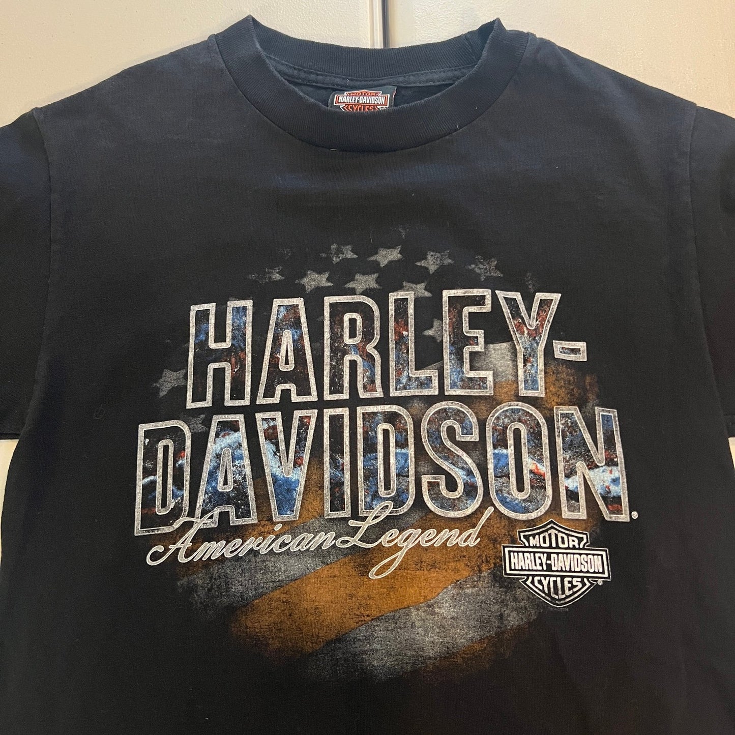 Harley Davidson Shirt Mens Small Black McHenry Motorcycle Biker Short Sleeve