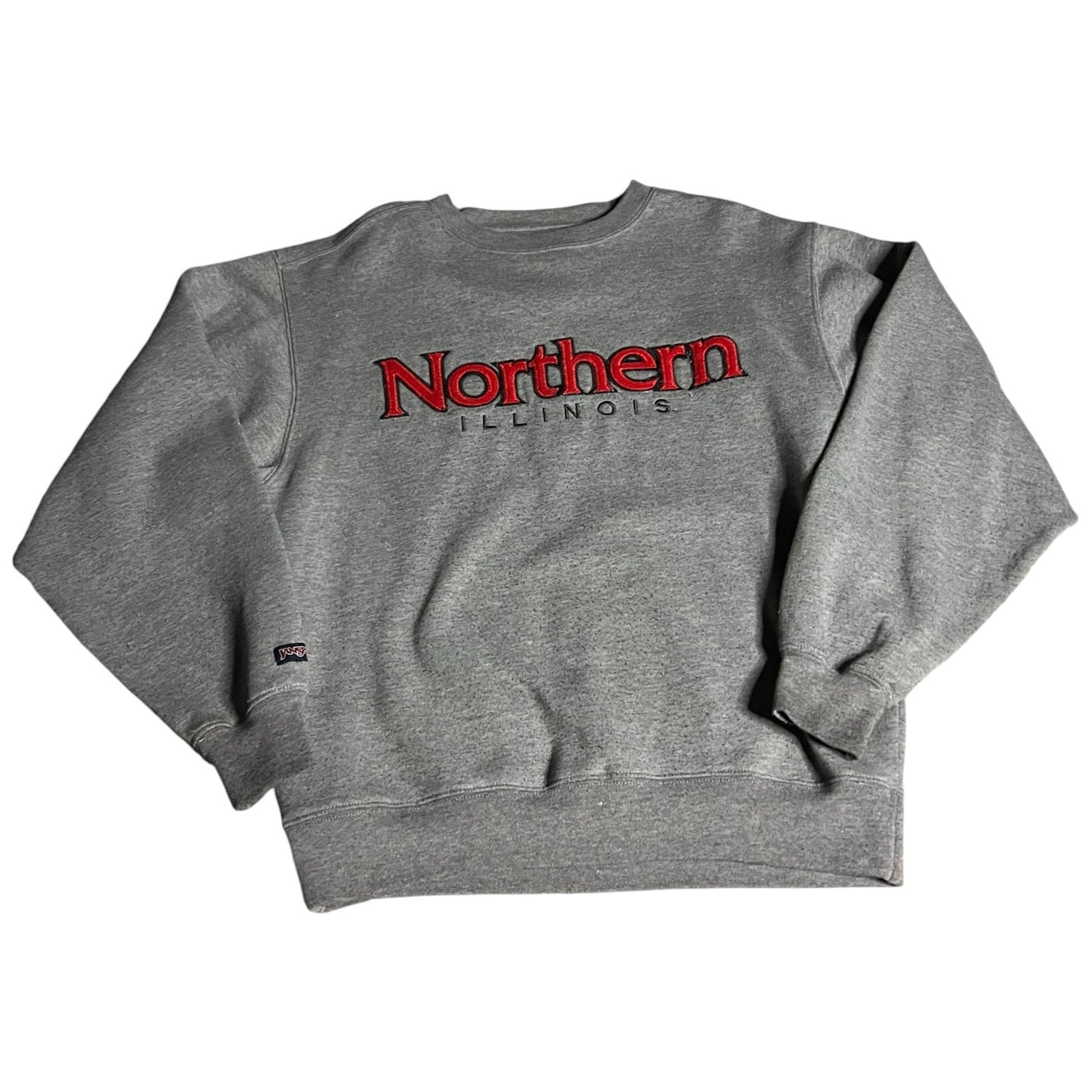 Vintage Northern Illinois University Sweater Mens Small Embroidered Gray