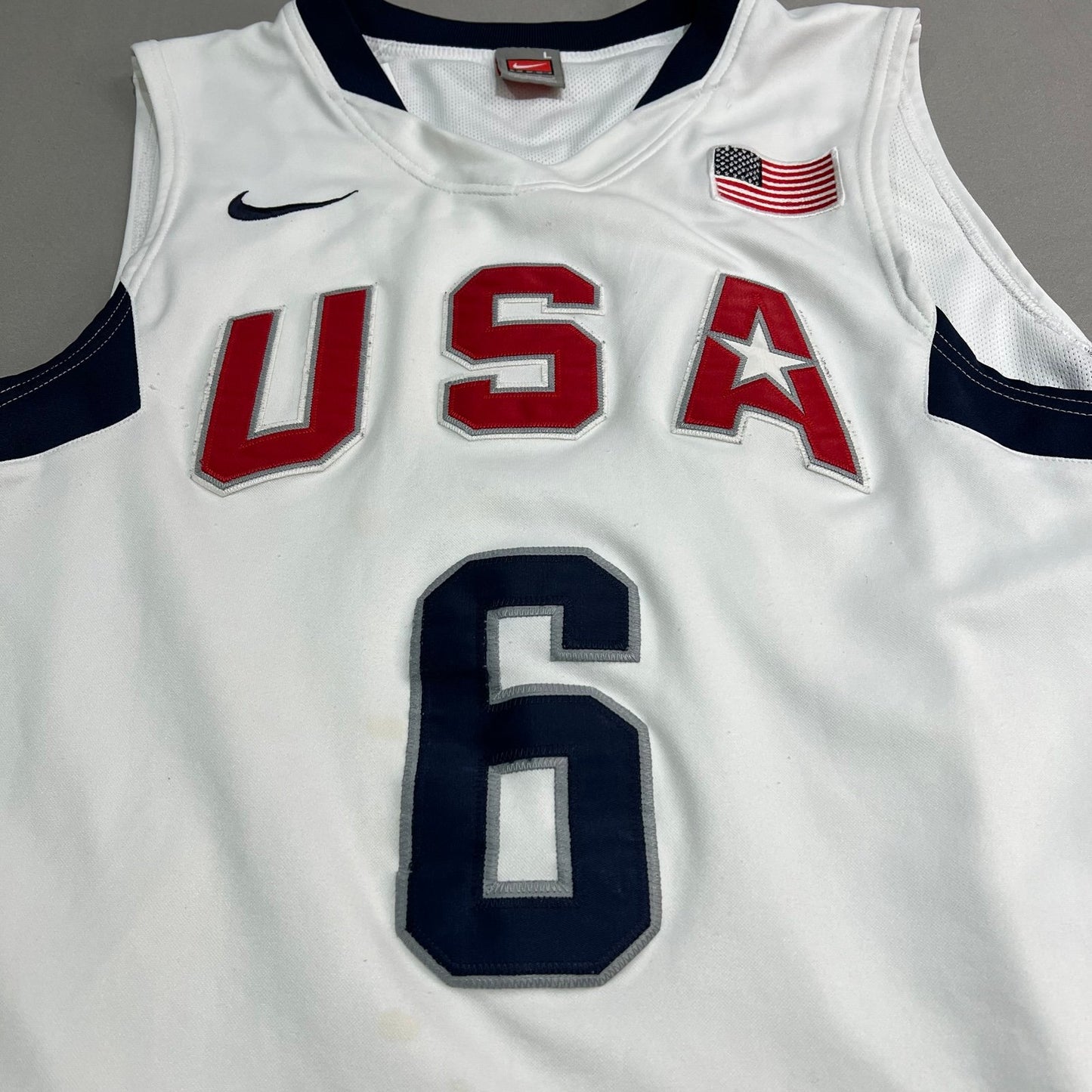 2008 Beijing Lebron James Team USA Jersey Mens Large Nike Stitch Sewn