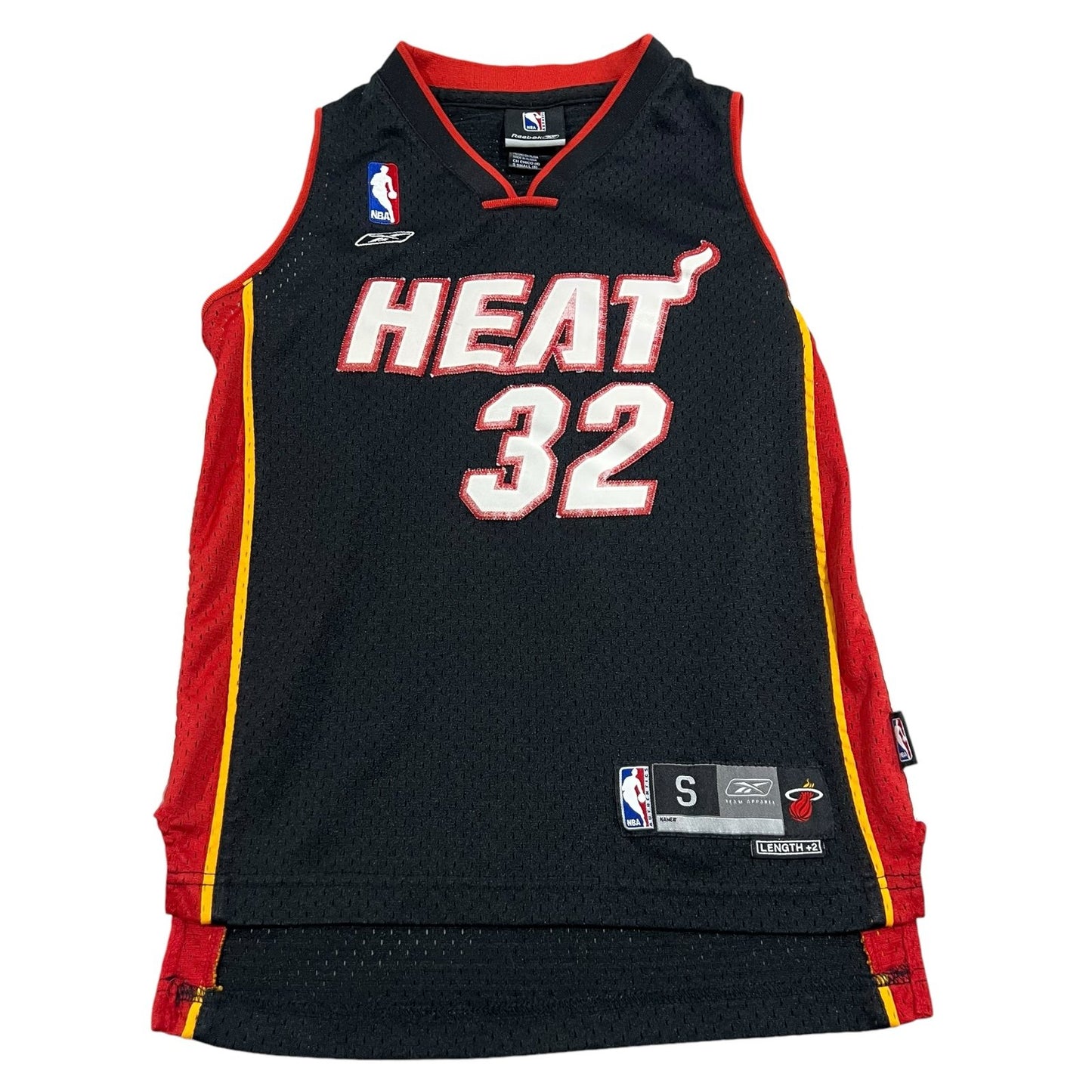 Shaquille O'Neal Jersey Miami Heat Kids Youth Small Stitch Sewn Length +2 Reebok