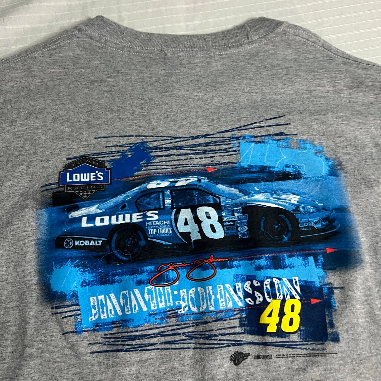 NASCAR Shirt Mens XL Jimmie Johnson Gray Short Sleeve Winners Circle