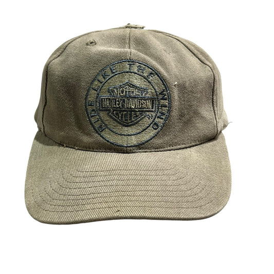 Harley Davidson Hat Strapback Cap Tan Brown