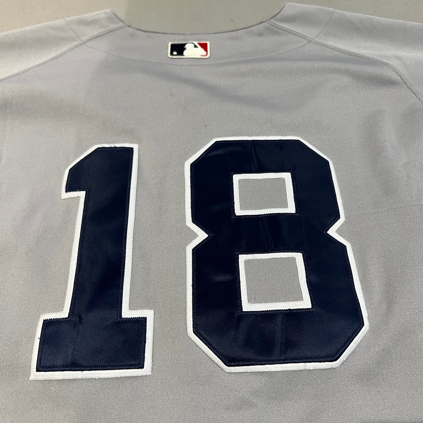 New York Yankees Jersey Mens 50 Majestic #18 Blank No Name MLB Gray