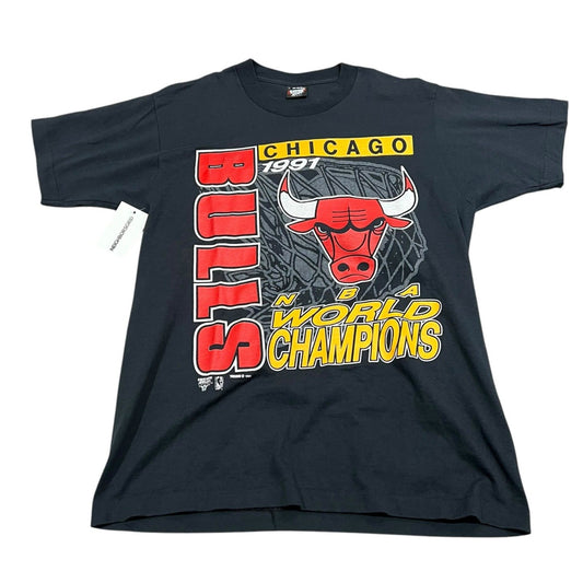 Vintage 1991 Chicago Bulls NBA World Champions Shirt Womans Large Black