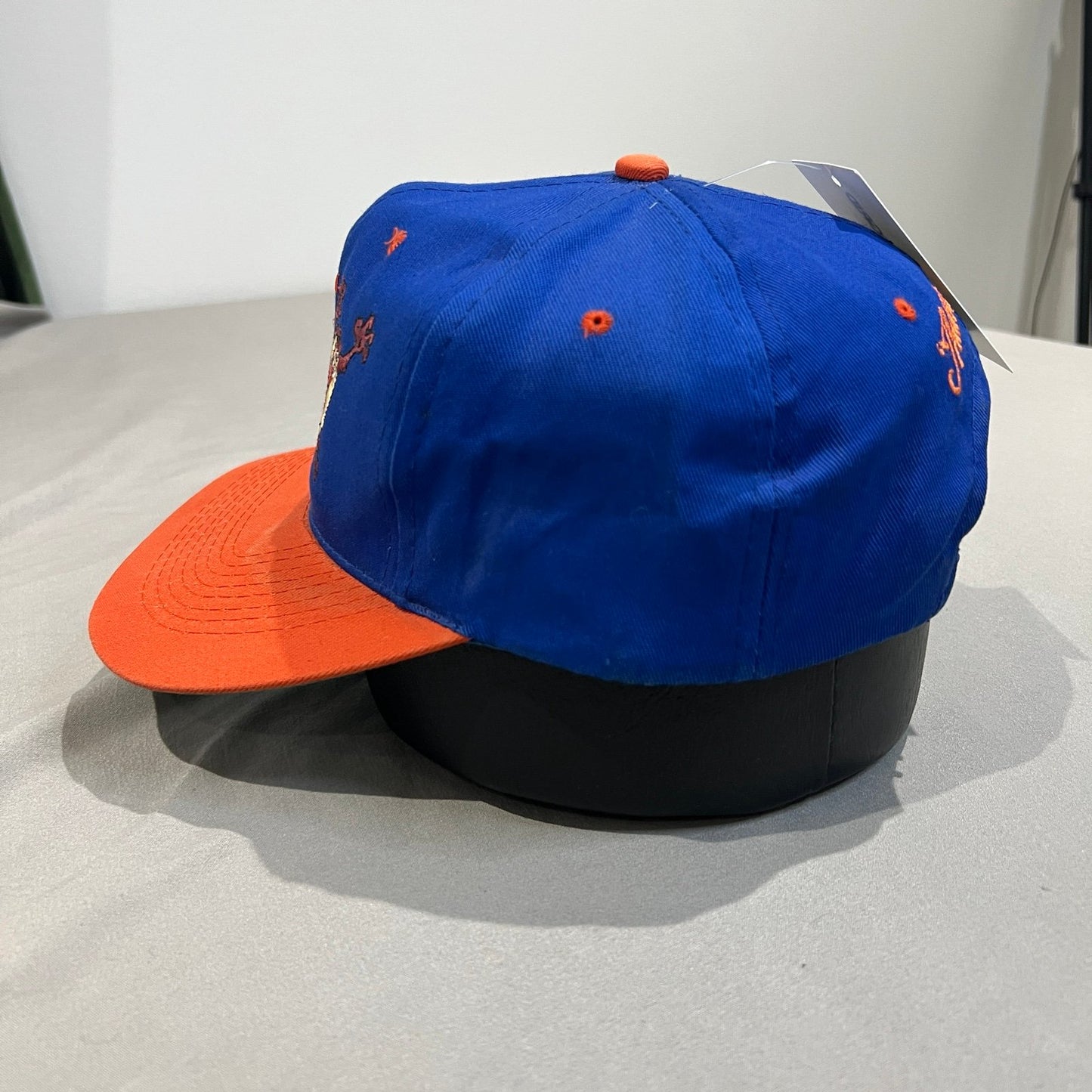 Vintage University of Illinois Taz Snapback Hat Blue Orange Looney Tunes Chief