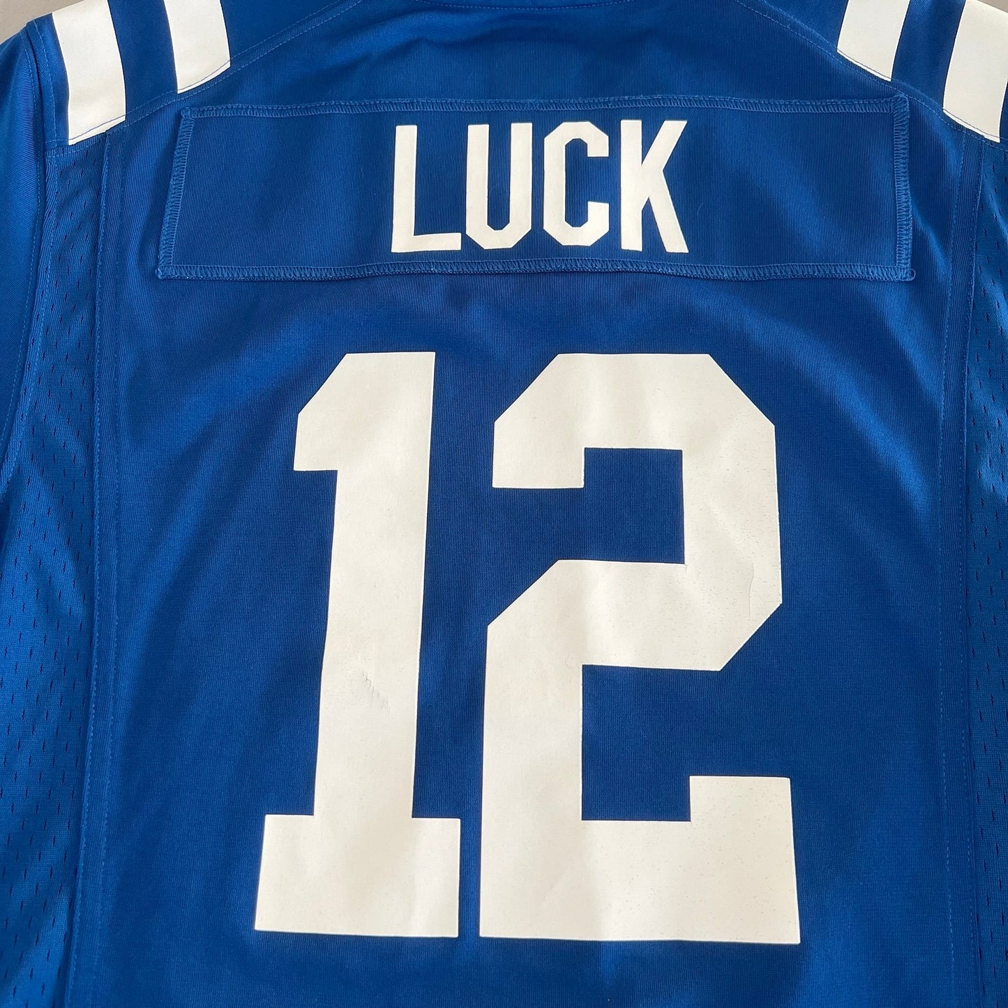 Andrew Luck Jersey Mens Small Indianapolis Colts Nike Blue NFL #12 On Field