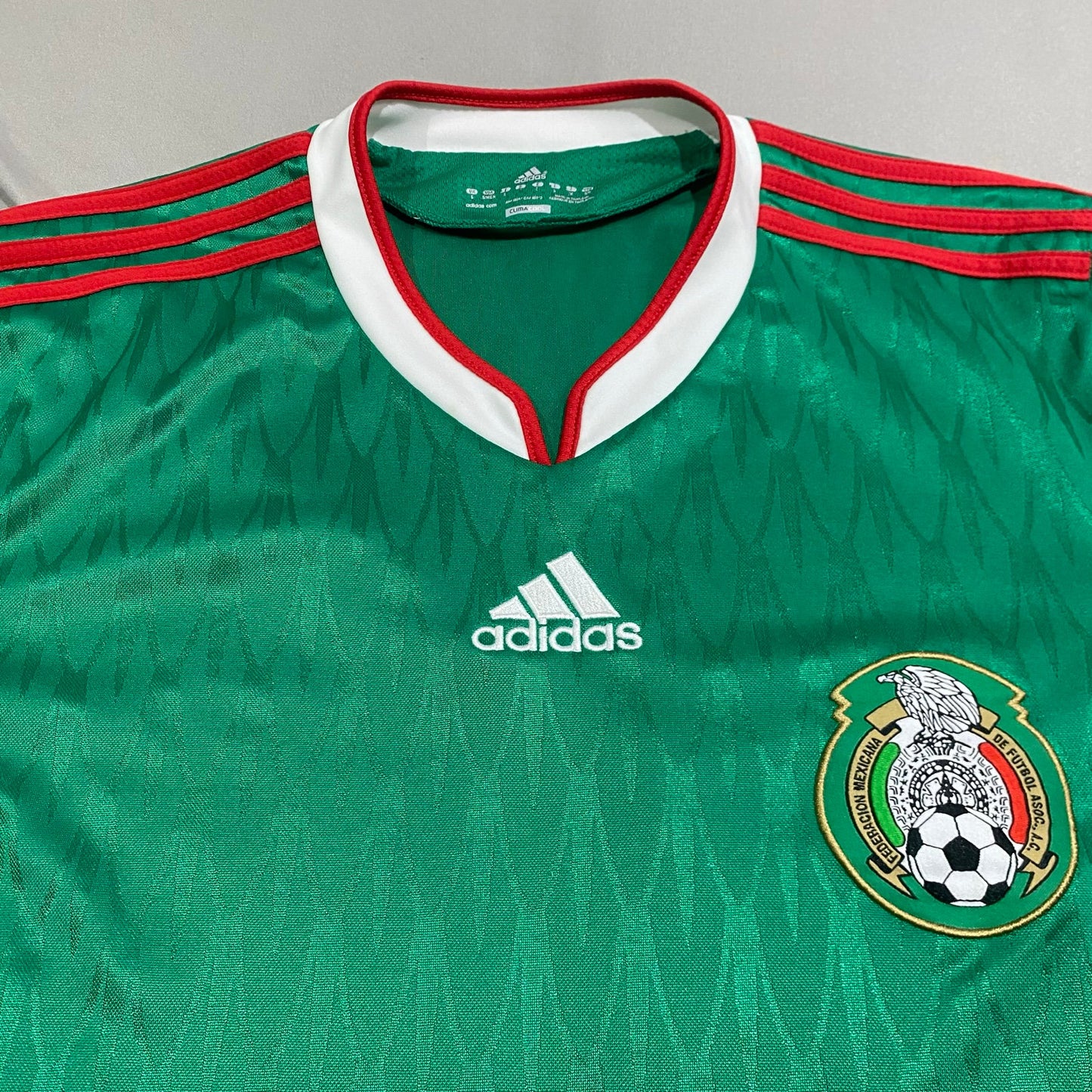 Mexico Soccer Jersey Mens Small Adidas Green Climacool Futbol World Cup 2010