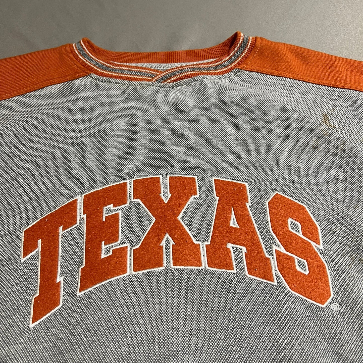 Vintage 90's Texas Longhorns Crewneck STARTER Sweater Mens 2XL XXL Gray Orange