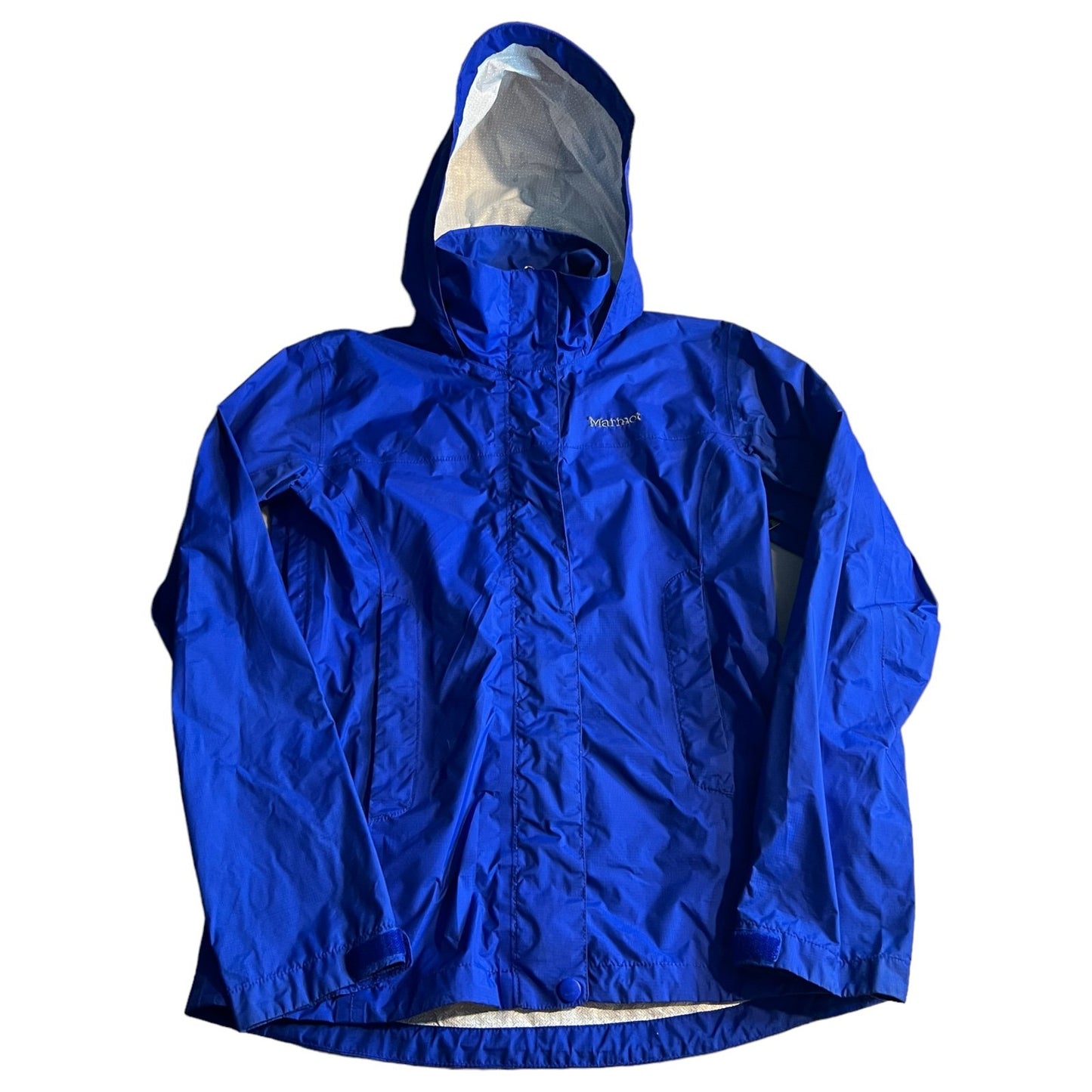 Marmot Jacket Womens XS CC-440 Hooded Full Zip Windbreaker Blue Packable