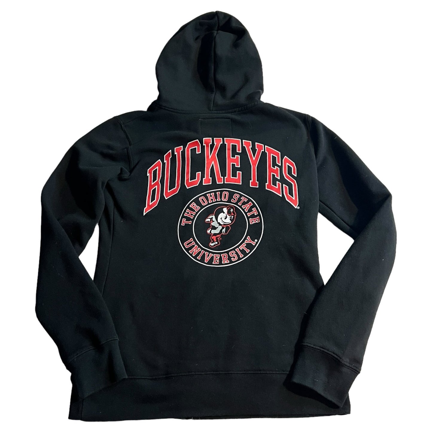 Ohio State Buckeyes Jacket Womens Small Full Zip Hoodie Sweat Shirt NCAA Black