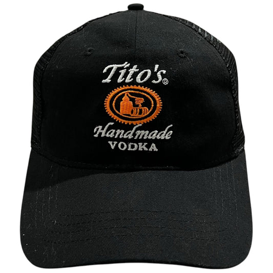 Tito's Handmade Vodka Mesh Trucker Hat Snapback Austin Texas Black Cap