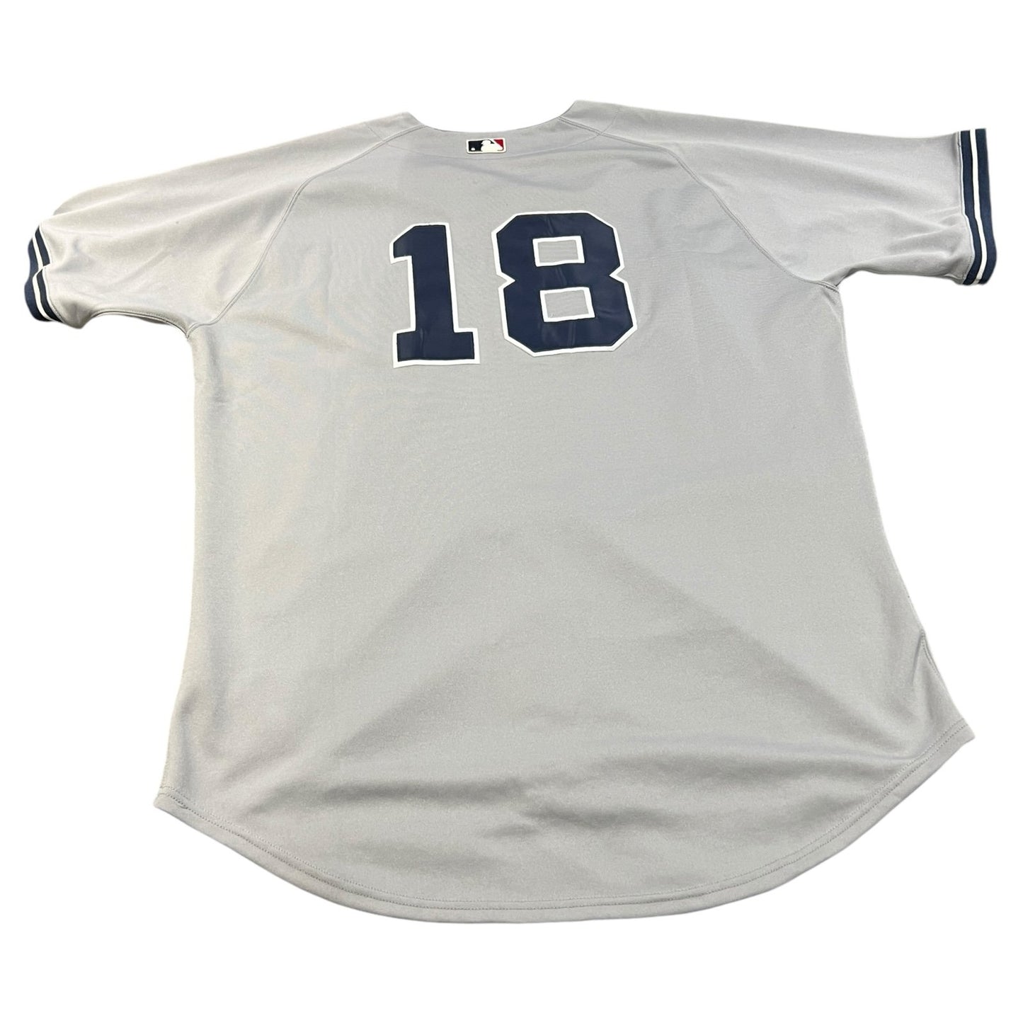 New York Yankees Jersey Mens 50 Majestic #18 Blank No Name MLB Gray