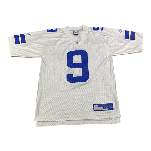 Tony Romo Jersey Dallas Cowboys #9 Mens Medium NFL Reebok White Blue